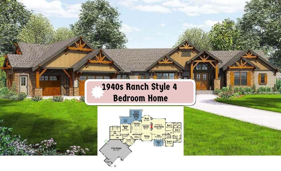 1940s ranch style 4 bedroom home
