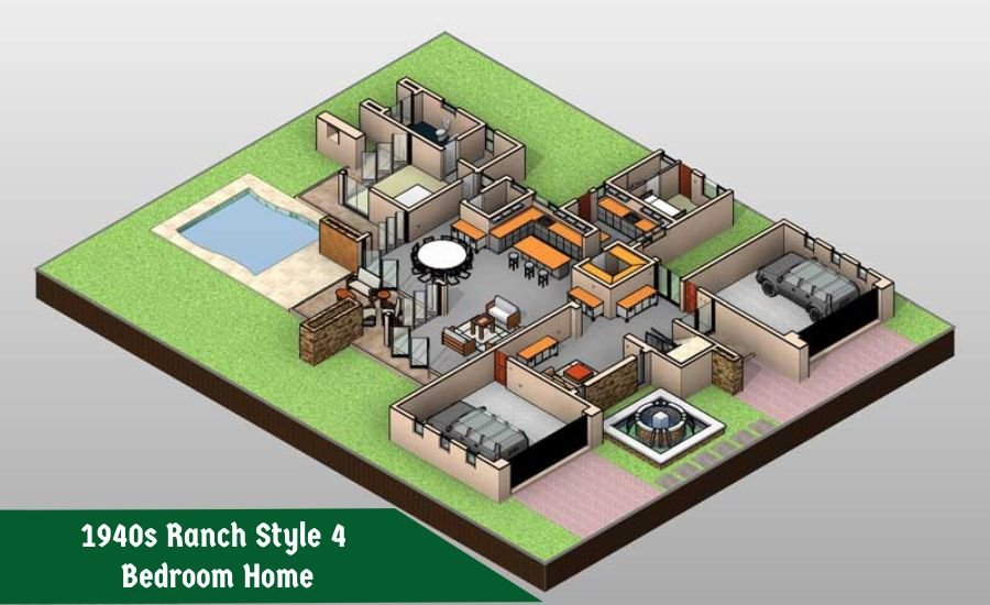 1940s ranch style 4 bedroom home